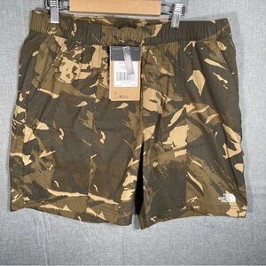 The North Face Men's Brown and Tan Athletic Shorts